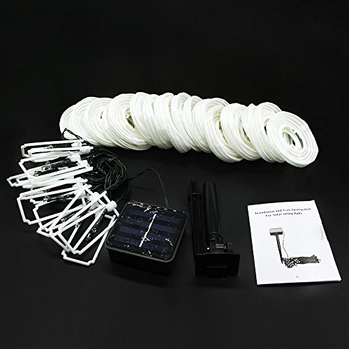 KAIPUZM 6M 30er LED Solar Garten Lichterkette mit Lampions IP65 Wassserdicht Außen Innen Dekoration Licht(Warmweiß) - 7