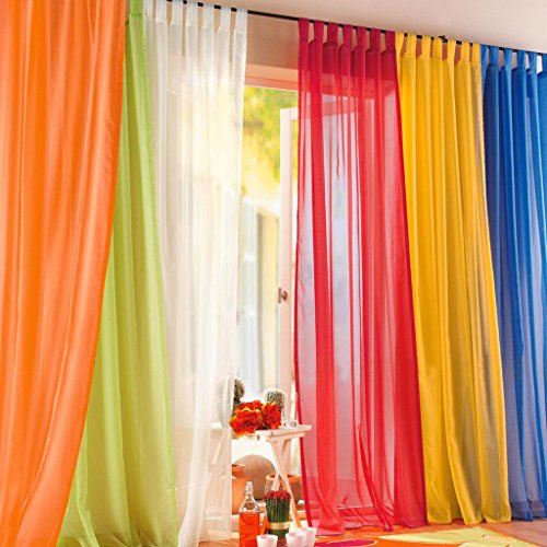 Transparent Schlaufen Gardine Schöne Vorhänge 1er-Pack Vorhang H*B 225*140cm Weiß - 2