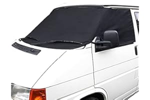 WingFly Protezione per Parabrezza V-W T4 T6, Copertura Avvolgente per Parabrezza Anteriore, Parasole per Finestra Anteriore per Tenda da Campeggio Resistente alle Intemperie Sostituzione (T4)