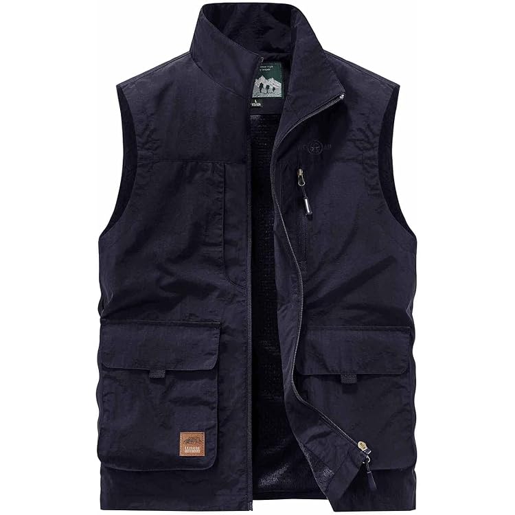 Steppweste Herren MeiLayM Herren Outdoor Weste Sommerzeit Anglerwesten Mit Multi-Taschened Weste Schnelltrocknende Jagd Weste Leicht Atmungsaktiv Weste Ärmellose Jacke Lässige Jacken Tops Armeegrün,S Daunenweste Herren