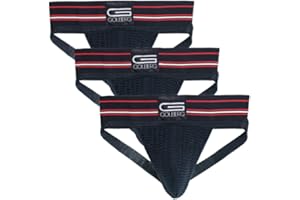 GOLBERG G Men’s Athletic Supporters (3 Pack) - Jock Strap Underwear - Extra Strength Elastic