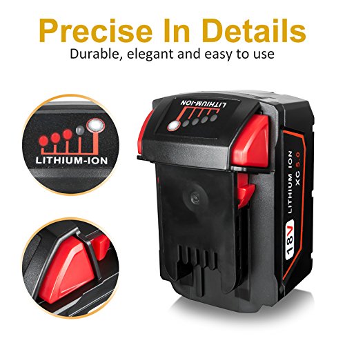 FLAGPOWER 18V 5.0Ah Werkzeug Batterie Ersatz Milwaukee Akku 18V für Milwaukee M18 XC 48-11-1815 48-11-1820 2601 2610 2611 2620 2630 2650 (5000mAh 2 Stück) - 3