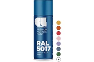 CL COSMOS LAC lakier w sprayu, niebieski, błyszczący – farba w sprayu, farba DIY, farba akrylowa w sprayu do malowania tworzyw sztucznych, metalu itp. (RAL 5017 – niebieski Traffic blue)