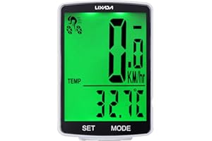 Lixada Computer da Bicicletta Senza Fili Multifunzionale Schermo LCD da 2,8 Pollici Contachilometri Bici IPX6 Impermeabile Temperatura Misurabile con Staffa per Il Ciclismo
