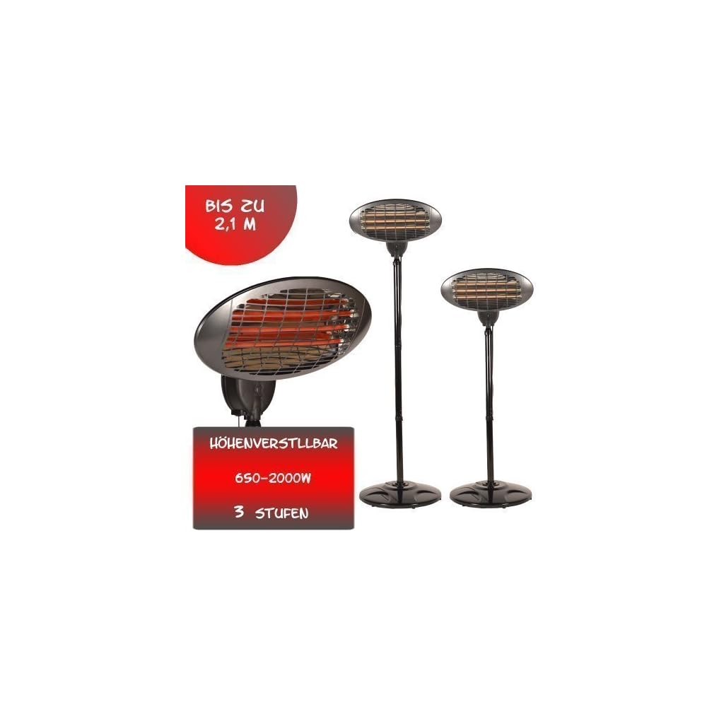 DRULINE Terrassenheizstrahler Heizstrahler Infrarotwellnesswärme