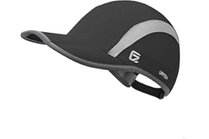 GADIEMKENSD UPF50+ Folding Outdoor Hat Unstructured Reflective Design Breathable Soft Sport Cap for Outdoor Sport