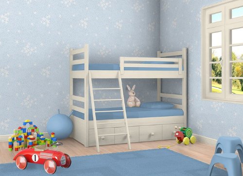 Kindertapete Sternentapete EDEM 533-32 Decken Wand Tapete Blau leuchtende Sterne - 2