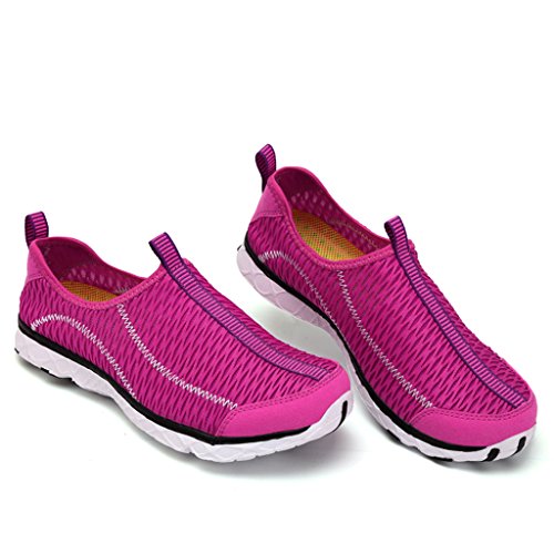SAGUARO Badeschuhe Wasserschuhe Mesh Schnell Trocknend Aqua Slip on Schuhe Sommer Strandschuhe Surfschuhe Wanderschuhe für Unisex Damen Herren - 4