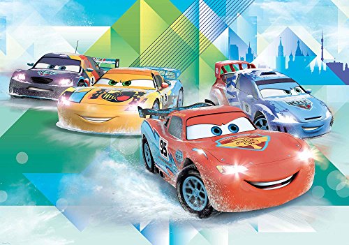 Disney Cars Lightning McQueen Camino – Wallsticker Warehouse – Fototapete – Tapete – Fotomural – Mural Wandbild – (3211WM) – XL – 254cm x 184cm – Papier (KEIN VLIES) – 2 Pieces - 5
