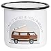 Produktbild Hochwertiger Emaille Becher mit VW Bulli T3 Motiv Home is Where You Park IT leicht und bruchsicher, für Camping, Vanlife und Outdoor Activities- von MUGSY.de