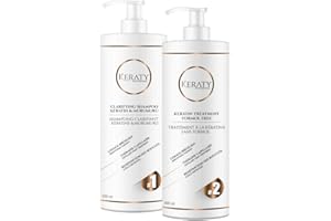 KERATY PROFESSIONAL - Kit de Lissage Brésilien 3 en 1 - Sans Formol - 2 x 500 ml (Step 1 + Step 2)