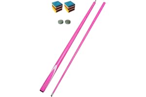 F Fityle Pool Cue Stick 57 Inch Carbon Fiber Snooker Cue with Pool Cue Tip and Billiard Chalk Professional 1/2 Split Billiard Pool Cue Stick for Starters Beginners