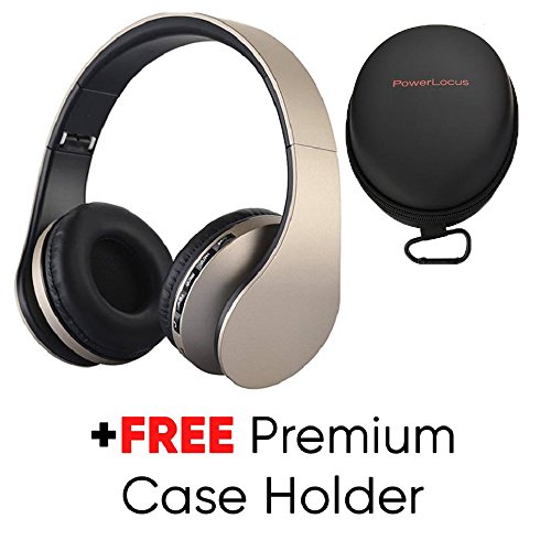 Casque Bluetooth, PowerLocus Sans Fil Bluetooth Over-Ear Stéréo Pliable Casque , Filaire Headsets Cancellation
