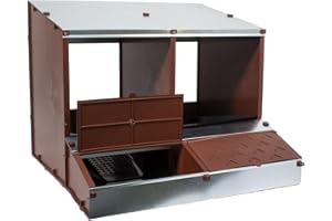 FINCA CASAREJO Ponedero para gallinas San ANTÓN - Nido con 2 Huecos para 8-9 gallinas - Cesta súper Amplia - Recoge Huevos limpios - Montaje sin Herramientas