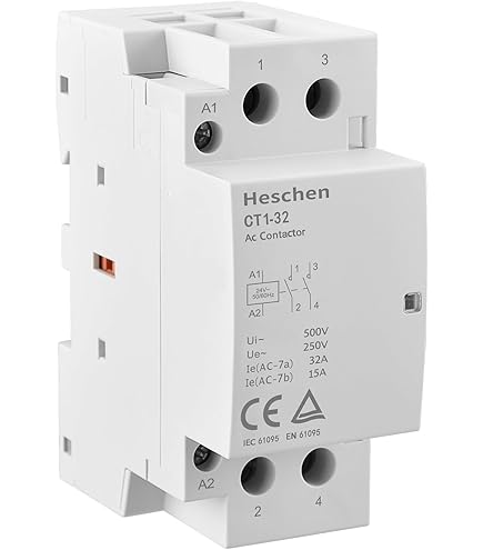 Heschen Contacteur Ca Domestique, CT1-63, Ie 63A, 4 Pôles, Quatre