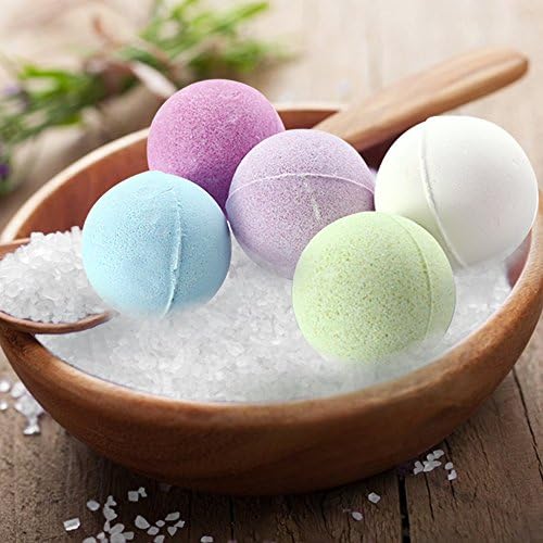 Inovey 8PCS Spa Bath Salts Ball Organic Fizzy Stress Relief Exfoliating Set Gift Oil Handmade Natural Ingredients Bath Bomb Balls