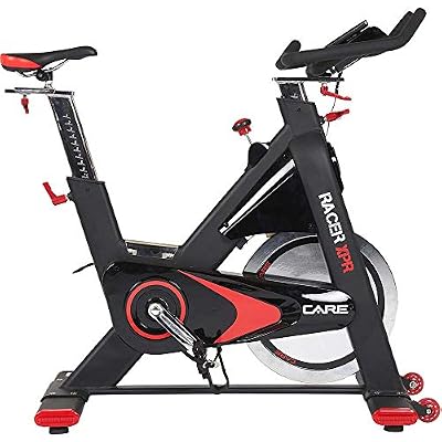 CARE FITNESS - Racer XPR Electronique - Spin Bike Haut de Gamme - Vélo d'Appartement Spinning - Vélo Spinning Electronique - Masse d'Inertie 24 kg - Ordinateur Multi Fonctions - Vélo Appartement Care