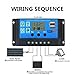 Produktbild FLOUREON 30A Solar Laderegler Solarregler Solar PWM mit USB LCD-Anzeige Geeignet für solarmodul solarpanel solaranlage usw 12V-24V
