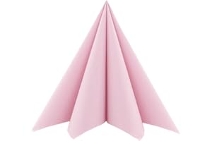 HYGIENE GMI Serviette aus GMIAir 40 x 40 cm, 1/4 Falz, edel und elegant zugleich, perfekt für Private Feiern und auch Gastronomie, 50 Stück, Farbe altrosa