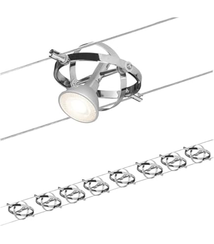Sistema Cavi Faretto Paulmann Sheela - Set Estensibile, Cromato, Max 5 Faretti Da 10W, Senza Lampadina - Foto 4
