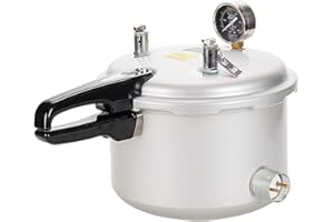 Huanyu Autoklav Sterilisator 26℃-128℃ Hochdruck Dampfsterilisator 0.145-0165MP Desinfektionsgerät für die zahnärztliche Tierklinik der Laborschule (8L Aluminium)