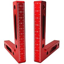 2 Blocs Positionnement 90° Preciva - Alliage Aluminium Rouge | Pour Bois, Soudure, Cadres
