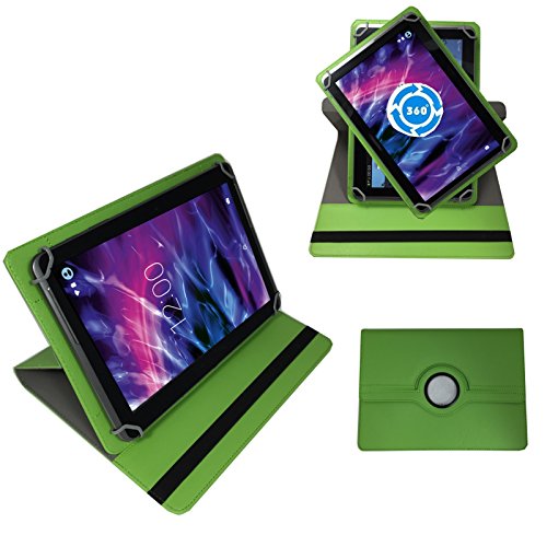 360° 10 Zoll GRÜN Tablet Tasche Schutz Hülle Stand Etui für WORTMANN TERRA PAD 1004 + Stift - 2