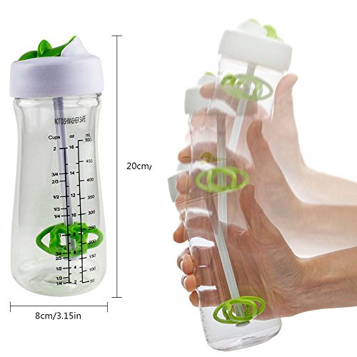 JNP PFANNKUCHENTEIG Spender Cupcakes Waffeln Frühstück Mixer Messung Label Perfekte Backen von Muffins, Waffeln, Kuchen, Muffin Mix, Crepes, Donuts oder jeden Backwaren Salad Shaker - 2