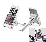 ciclomotores scooters calidad premium: el material de aluminio es extremadamente resistente y duradero, trabajamos con el pad protector de silicona, este soporte para teléfono para moto assicurerà el tu teléfono en las aventuras más sfrenate.