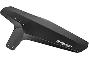 POLISPORT 8624600001 - Parafango anteriore e posteriore universale Mud Slim 2 in 1 per bici da strada en color Nero