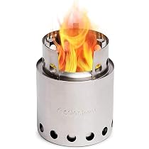 Solo Stove Lite | Portable Camping Hiking, Backpacking and Survival Stove,  No liquid fuel needed, Powerful Efficient Wood Burning and Low Smoke, 1-2  People, 304 Stainless Steel, Compact 18 x 14,5 cm :
