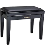 Banc Piano Classic Cantabile Noir Mat - Hauteur Réglable 47-56 Cm, Siège Velours 55x32 Cm, Mécanisme Vis Double-Cisaille, Stable & Confortable