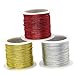 Produktbild iSuperb Metallische Schnur Gold Silber Rot DIY Schmuck Machen Cord für Armbänder Perlen Halskette Bastelarbeiten Tag Etikett Lötdraht Seil