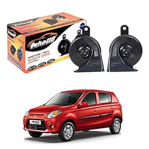 Oshotto 12V Car Horn- Trumpet Sound 2Pc Set(Low + High) Compatible with Maruti Alto-800