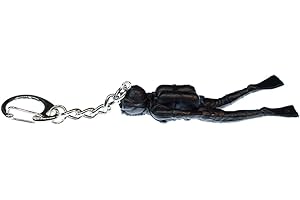 Miniblings Diver Key Ring Chain Skuba Diving Scuba Black