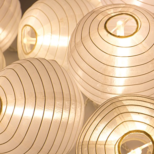 Plaights Lampion Lichterkette mit 15 LED’s in warmweiß | Sommerlichterkette XXL für draußen | perfekte Dekoration für Garten, Terrasse, Balkon, Party und Feiern - 4