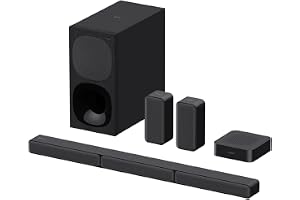 Sony HT-S40R Real 5.1ch Dolby Audio Soundbar for TV with Subwoofer & Wireless Rear Speakers, 5.1ch Home Theatre System (600W, Bluetooth & USB Connectivity, HDMI & Optical Connectivity, Sound Mode)