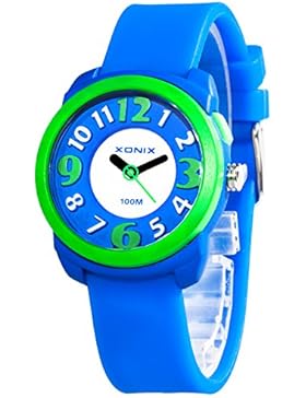 Armbanduhr für Kinder analog Lernuhr Hintergrundlicht WR100m, F88VN9EI/1