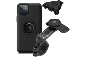 QUAD LOCK Soporte de Teléfono para Manillar de Moto Pro con Amortiguador de Vibraciones y Funda mag para iPhone 12/12 Pro