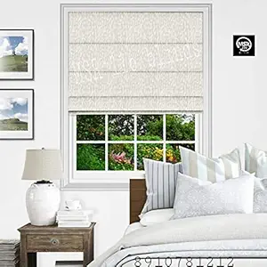 MSR 116 Pattern Printed Blackout Roman Blinds for Home Furnishing(Bedroom,Bathroom,Kitchen,Balcony) etc. Beige (3 ft(W)*4 ft(H))