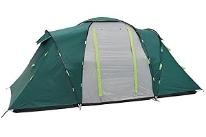 Coleman Spruce Falls 4 Tent | 4 Man Vis-a-Vis Family Tent with 2 opposite XXL size Bedrooms and Living area | 4 Person Camping Tent | 3000mm Waterproof | Sewn-in Groundsheet