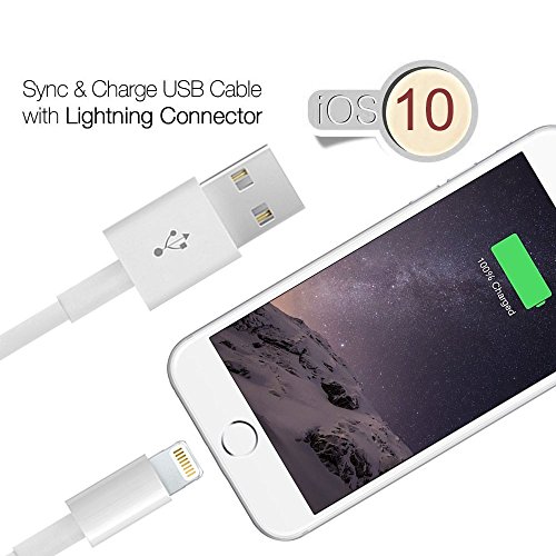 iPhone Cable,PeziMu USB Lightning Cable for iPhone 7/7plus / 6S / 6 Plus, iPhone SE, iPhone 5S 5C 5, iPad, iPod-2M (White)