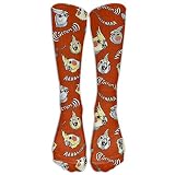 BBABYY Cockatiel Screm Print Casual Soft Cotton Socks Unisex Knee Crew Socks G Shock Suitable For Fitness (Long 50cm
