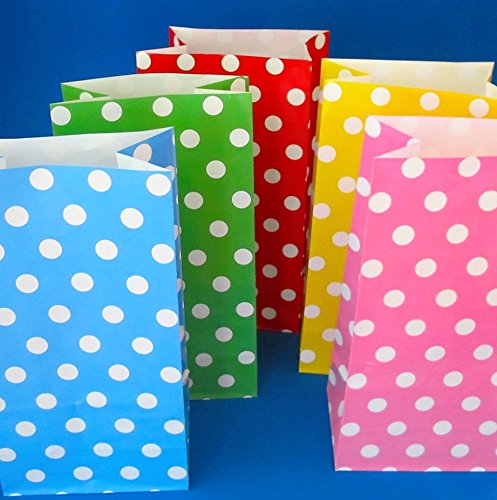 German Trendseller® – 12er Set Geschenke Papier – Tütchen mit Punkten┃ zum Befüllen ┃ Polka ┃ Geschenke Tüten mit Pünktchen ┃ Kindergeburtstag ┃ Mitgebsel ┃ Gastgeschenk ┃ 12 Stück - 4