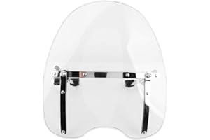 JOROBURO Parabrisas Universal para Motocicleta, 22-25 Mm, Parabrisas Ajustable para Motocicleta, Reemplazo de Accesorios de Montaje para Manillar(Claro)