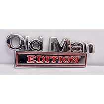 2X(2PCSOld Man Edition Car Emblem 3D Metal Sticker Badges Old Man Addition5236 | UK