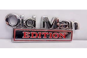 XCBW 3D Old Man Edition Auto Aufkleber Metall Logo Emblem Sticker KFZ Rentner Silber