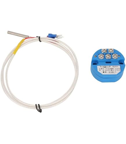 Capteur De Température PT1000 IOVEO - Sonde Silicule Jusqu'à 200°C - Pour Chauffage, Solaire, Domotique - Fabriqué En Allemagne