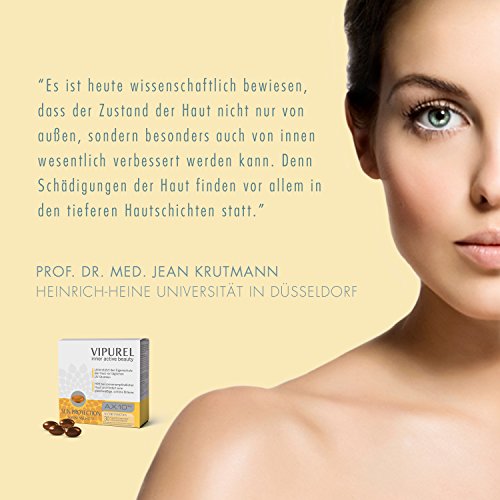 Sonnenschutz Kapseln mit Astaxanthin A.X.10™ und Beta-Carotin von VIPUREL I Hilft bei sonnenempfindlicher Haut und fördert eine schöne Bräune I 30 Kapseln I 100% Geld-Zurück-Garantie! - 3