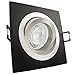 Produktbild 1er Set Einbaustrahler NOBLE S1 Schwarz Aluminium; 230V GU10; SMD LED 7,5W = 70W; DIMMBAR; Warm-Weiß; schwenkbar; drehbar; Einbauleuchte Einbauspot Downlight